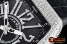 Franck Muller Vanguard Mens V45 Diams SS/LE/RU Black Diam ABF A2824