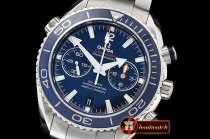 Replica Omega Planet Ocean 45mm Chrono TI/TI Blue BP A7750 Mod93