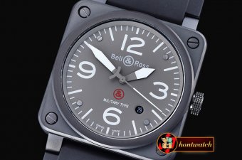 Replica Bell & Ross BR03-92 Military Ed. PVD/RU Grey Miyota 9015