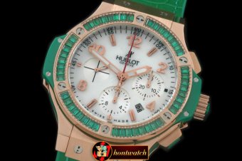 HUB0322G - Big Bang Pearl RG/Sq Green Ruby White A-7750