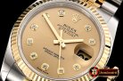 Rolex Datejust Man DJ 36mm Jub Flt 904L YG/SS Blk Diam ARF A3135 Mod