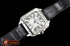 Cartier Santos De Cartier 2018 Ladies SS/LE (Blk)Wht Swiss Qtz
