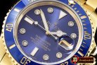 Rolex Submariner 116618 Diam YG/YG Blue BP V2 SP Asia 3135