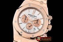 Audemars Piguet Royal Oak Chronograph 26331ST RG/RG White OMF A7750