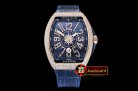 Franck Muller Vanguard Mens V45 Diams RG/LE/RU Blue Diam ABF A2824