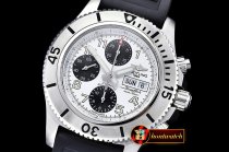 Breitling Superocean SteelFish Chrono SS/RU Wht/Blk A7750