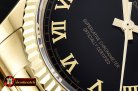 Rolex Daydate 36mm Flt YG/YG Black Roman Num BP Swiss 2836