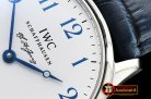 IWC FA Jones Ltd Ed SS/LE Wht/Blue Num Asia 6498