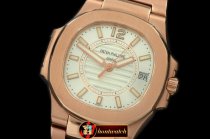 PP0178A - Nautilus 7010 Midsize 32mm Full RG White - Swiss Qtz