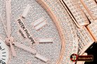 Patek Philippe Nautilus 5980 Full Diams RG/RG Diam Asia 7750 Mod