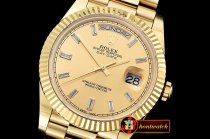 Rolex DayDate 40mm Flt YG/YG Gold Baug. Diam BP A2836