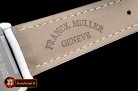 Franck Muller Crazy Hours Jumbo Wht/Blk CER/LE Iron Croco A2813