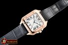 Cartier Santos De Cartier 2018 Mens RG/LE Wht Swiss Qtz