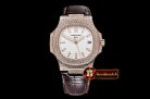 Patek Philippe Nautilus Mens 40mm Diams RG/LE White Sticks V2 MY9015