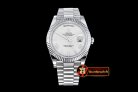 Replica Rolex DayDate 40mm SS/SS White Roman Flut BP A2836 Mod32