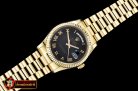 Rolex Daydate 36mm Flt YG/YG Black Roman Num BP Swiss 2836