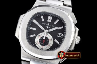 PP0200C - 5980 Nautilis Chrono SS/SS Black BP A-7750