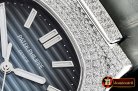 Patek Philippe Nautilus Mens 40mm Diams SS/LE Blue Sticks MY9015 Mod