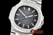 Patek Philippe Nautilus Mens 40mm SS/SS Grey Sticks PF Miyota 90