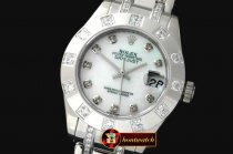 ROLMP014A - 12-Diam Bez SS MOP Wht/Diam Asian Eta 2814