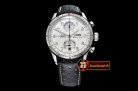 Oris Calobra Chronograph Ltd Ed SS/LE Silv Wht Jap Qtz