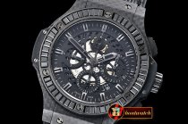 Hublot Aero Big Bang Blk Diam CF/RU Dark Skeletonal A7750 Mod