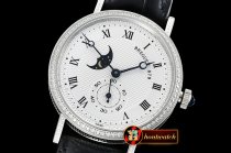 BRE083A - Classique MoonPhase Ref.3300 Diam SS/LE Wht MY9015 Mod