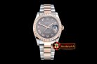 Rolex Datejust DJ 36mm Oyst Flt RG/SS Dark Grey Rmn BP A3135 Mod