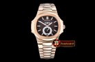 Patek Philippe Nautilus GMT MoonPhase RG/RG Brown Asia 23J Calen