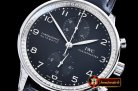 IWC Portuguese Chrono Diam SS/LE Blk/Blk ZF A79350 Mod