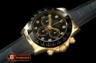 Replica Rolex Daytona 116528 YG/LE Black Diam A-7750 Sec@6