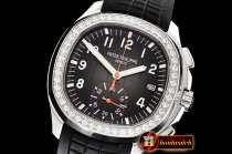 Patek Philippe Aquanaut Chrono 5968A Diams SS/RU (Blk) Blk YLF A7750