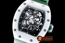 Replica Richard Mille RM055 White Bubba Watson White Cer Green C