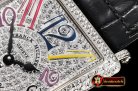 Franck Muller Long Island 952QZ DIAM/SS/LE (Blk) Color GF Swiss Qtz