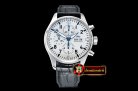 IWC Pilot Chrono "150 Years" 377725 SS/LE White ZF A7750