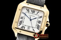 Cartier Santos De Cartier 2018 Mens YG/LE Wht Swiss Qtz