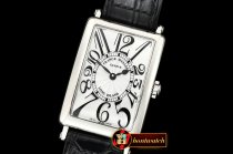 Franck Muller Long Island Ladies 952QZ SS/LE (Blk) Wht GF Swiss Qtz