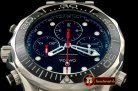 Replica Omega Seamaster Pro 300M Chrono SS/SS Black A-7750