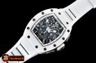 Richard Mille RM011 Carbon/Ceramic CER/RU White/Num KVF A7750 Mod