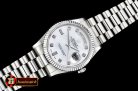 Rolex Daydate 36mm Flt SS/SS White MOP Diam BP Swiss 2836