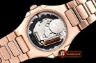 Patek Philippe Nautilus 7010 Ladies RG/RG Diams Black - Swiss Qt