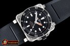 BELL & ROSS BR03-92 42mm Diver SS/RU Black/Sticks Miyota 9015