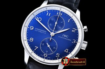 IWC Portuguese Chrono SS/LE Blue Laureus ZF A79350 Mod