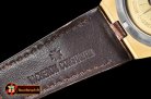 VACH. CONSTANTINE Overseas Ref.47074 YG/LE White MY8215 Mod Cal5