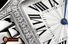 Cartier Santos Demoiselle Mens Diams SS/SS Wht Swiss Quartz