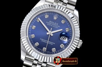 Rolex Datejust II DJ2 41mm Jub Flt SS/SS Blue Diams BP A3235 Mod
