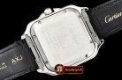 Cartier Santos De Cartier 2018 Mens SS/LE (Blk) Wht Swiss Qtz