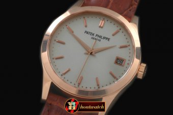 PP0174B - 5107 Calatrava RG/LE White Jap Miyota 9015