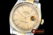 Replica Rolex DateJust Mens 36mm YG/SS Oyst BP Asia 2836