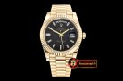 Rolex DayDate 40mm Flt YG/YG Black Baug. Diam BP A2836